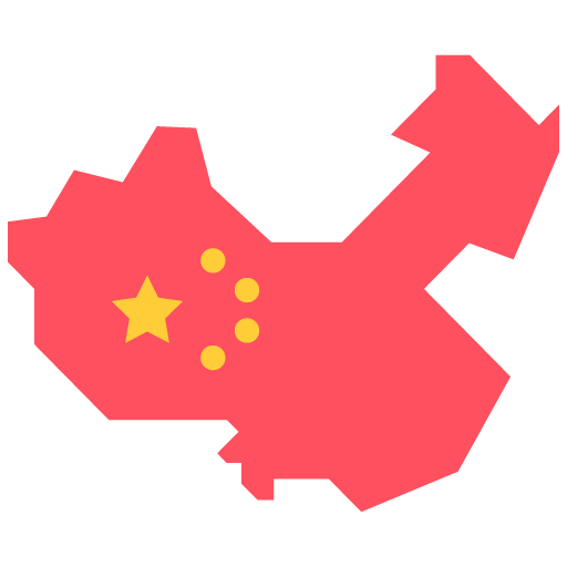 icono de mapa de china