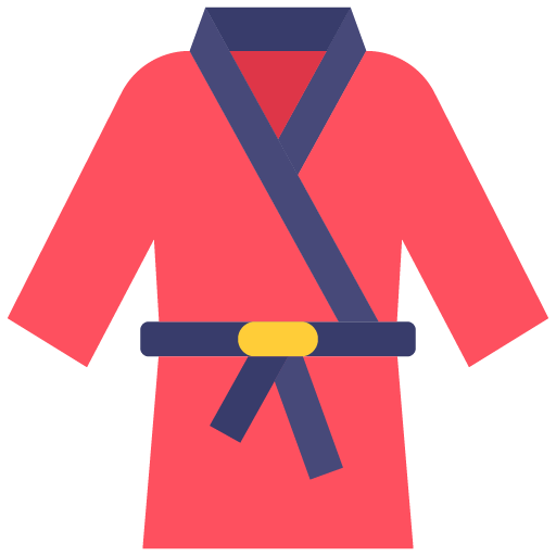 red martial-arts outfit